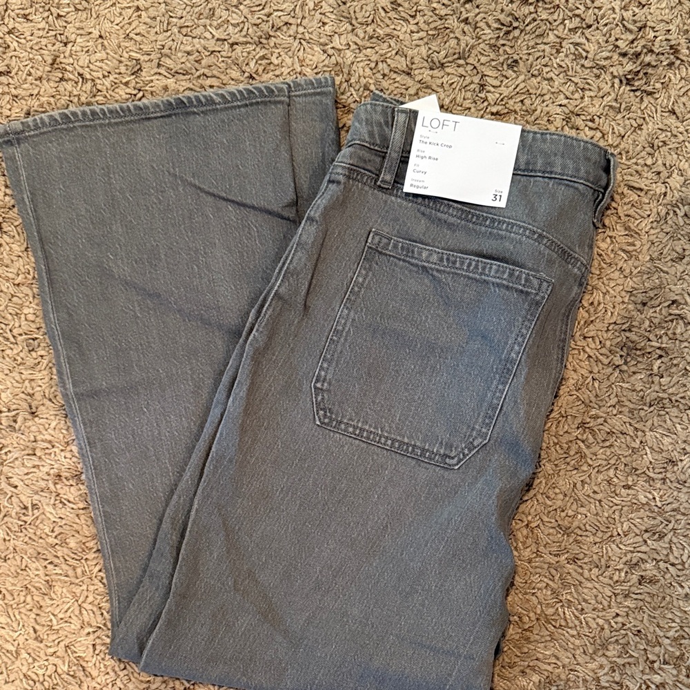 LOFT Flare & Wide Leg Jeans in Classic Gray